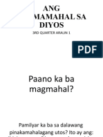 Ang Pagmamahal Sa Diyos Quarter 3 Aralin 1