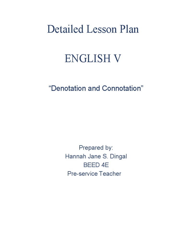 WEEK 1 ENGLISH 5 Denotation and Connotation | Download Free PDF ...
