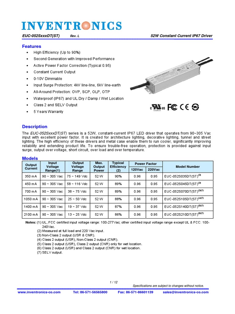 Inventronics Euc-052s140dt | PDF | Electromagnetic Interference ...