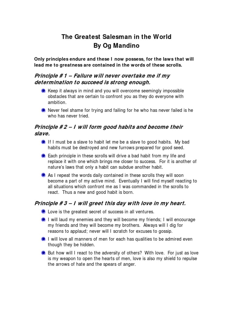 The Greatest Salesman in The World PDF Prayer