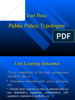 Unit 3 Policy Typologies