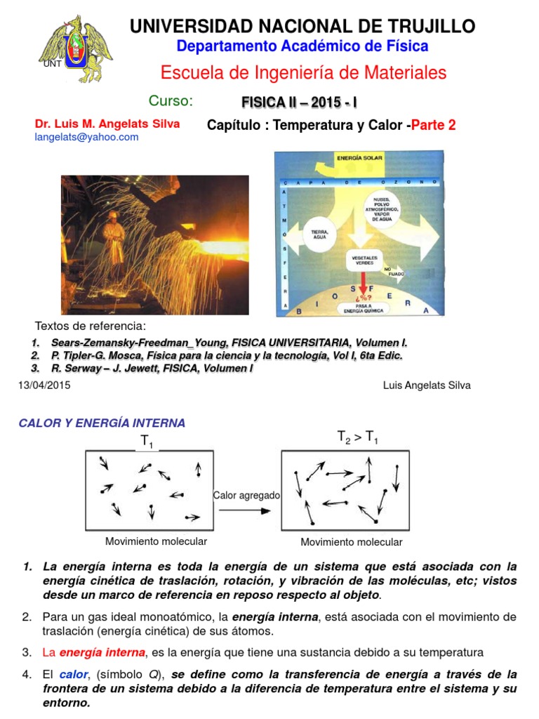 Temperatura Calor Parte 2 2015 I de Materiales | PDF | Calor ...