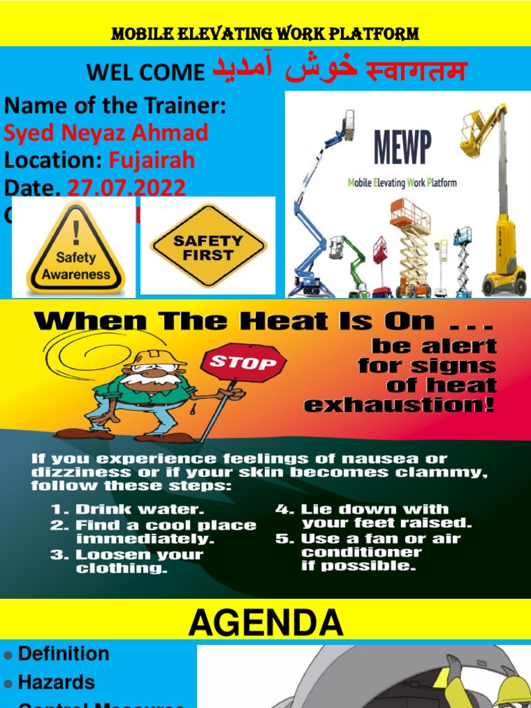 Mobile Elevating Work Platform Safety | PDF | Manufactured Goods | Safety