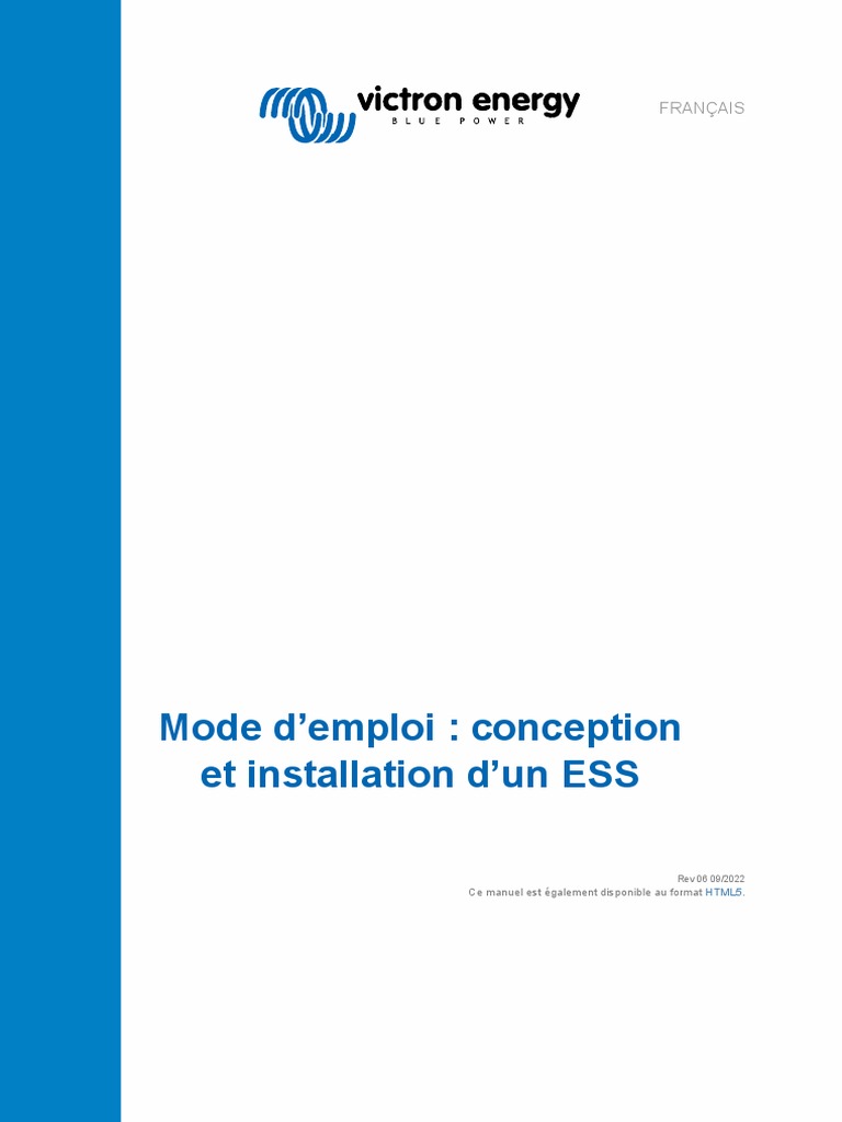 Installation et conception d'un ESS | PDF | Chargeur (électricité ...