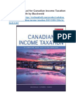 Solution Manual For Canadian Income Taxation 2019 2020 22th by Buckwold