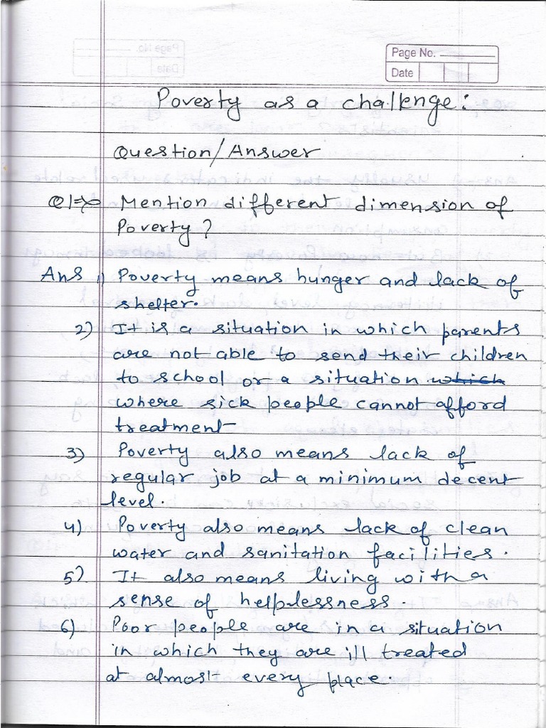 Poverty As A Challenge (ECONOMICS) | PDF
