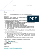 Surat Penyaluran BSU PT POS 10-2022