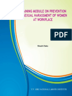 Traning Module on Sexual Harassment of Women at Workplace