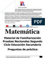 Clinica de Matemática Pruebas Nacionales 2023 