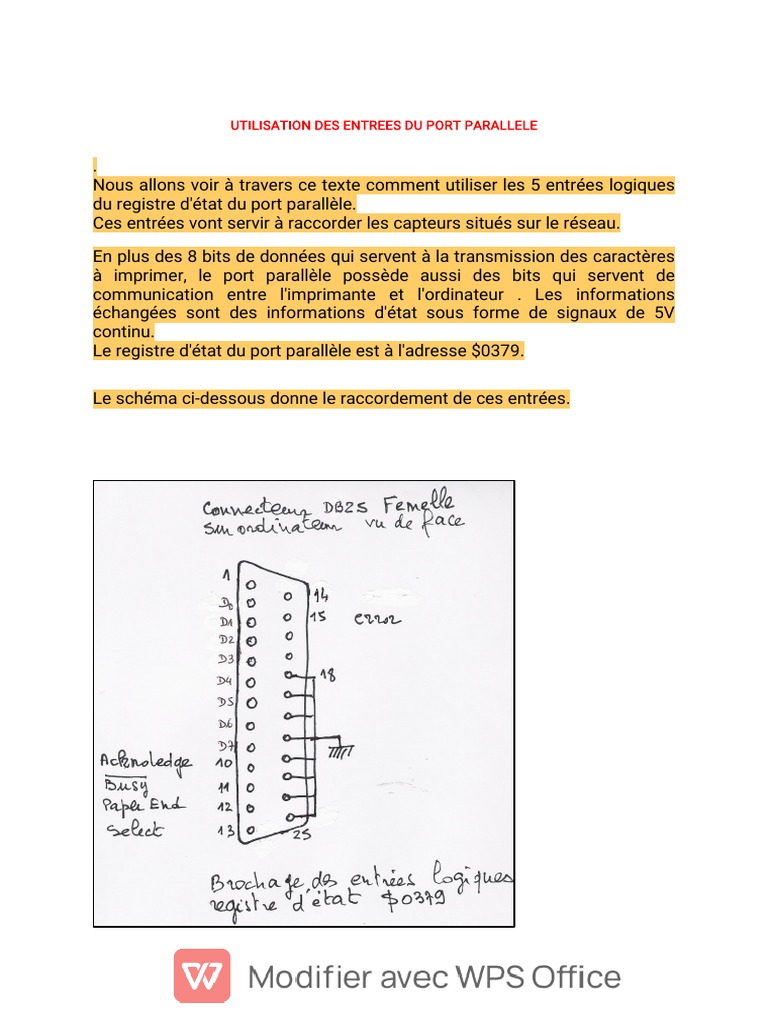 Utilisation du Port Parallèle en Pascal | PDF | Bit | Structure de contrôle