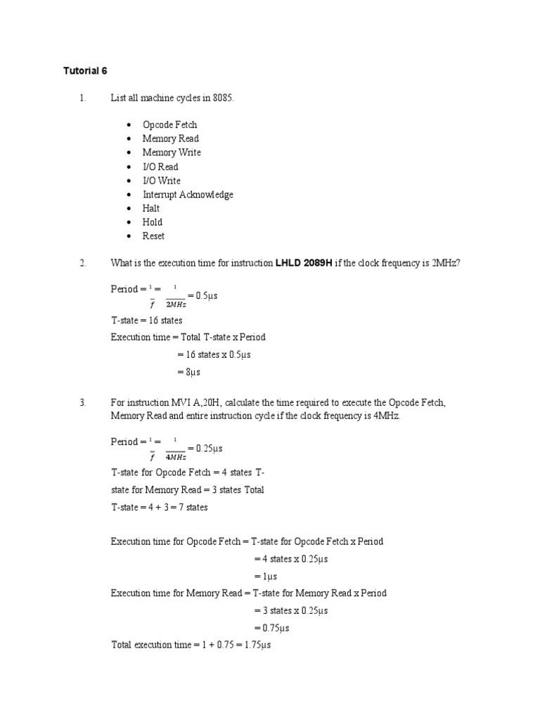 Tutorial 6 | PDF | Computing | Computer Hardware