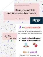 Quantifiers, Countable and Uncountable Nouns