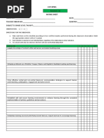 COT Rating Sheet for Teachers I-III 2025-2026 | PDF | Learning | Business