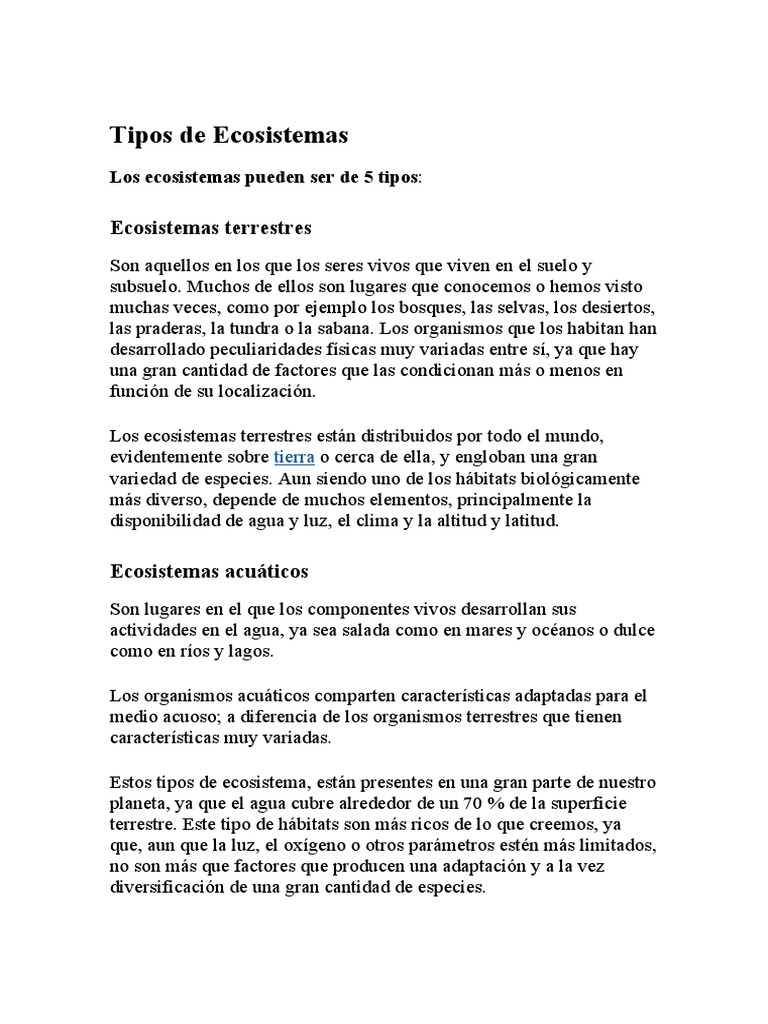Guía de Ecosistemas para Estudiantes | PDF | Ecosistema | Suelo
