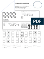 Prueba de Matematica Numeros Hasta 50