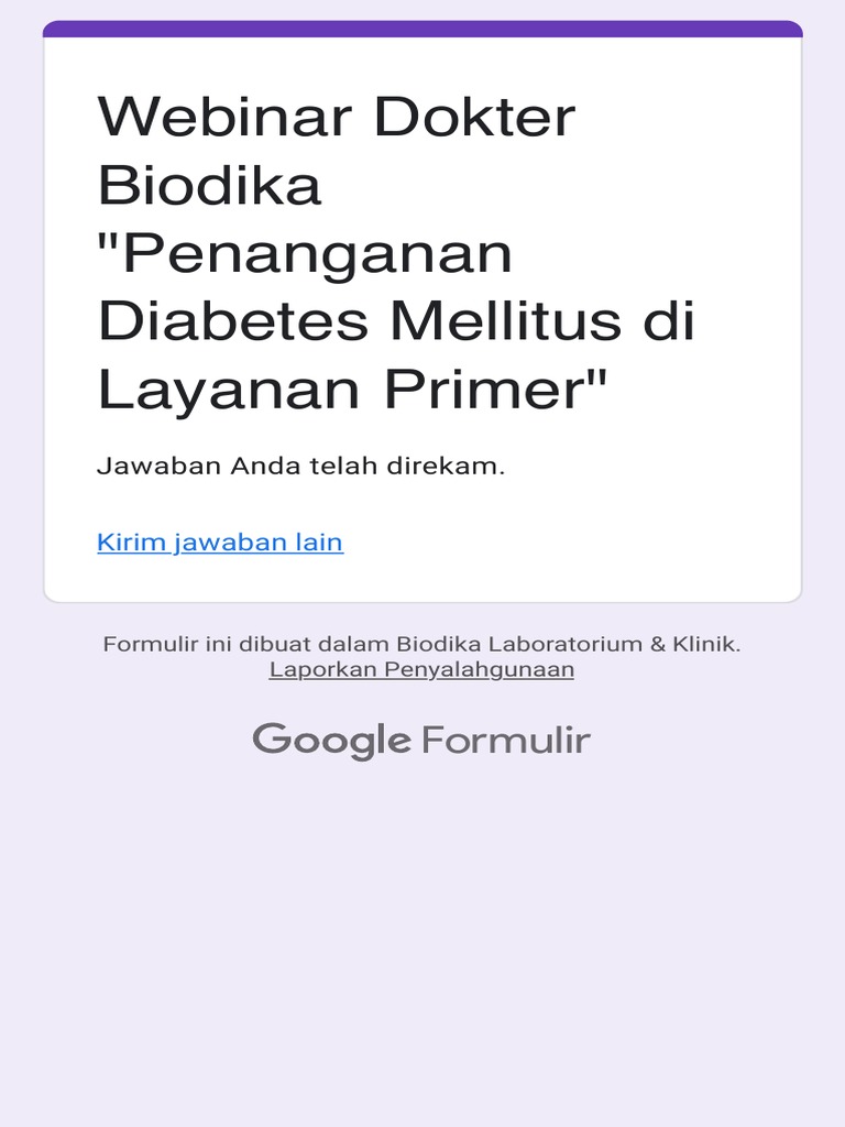 Webinar Dokter Biodika Penanganan Diabetes Mellitus Di Layanan Primer | PDF