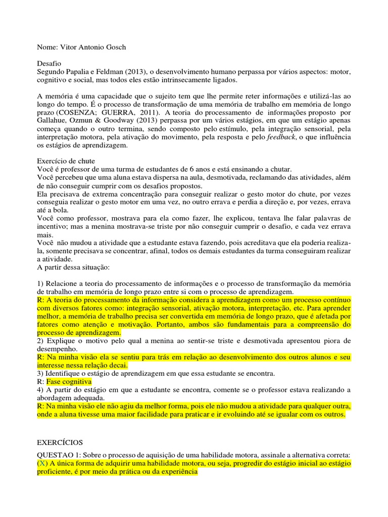 Desafio E Exercicios Pdf