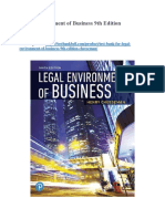 Test Bank For Legal Environment of Business 9th Edition Cheeseman