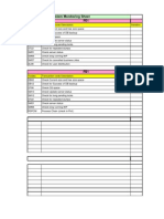 Daily System Monitoring Sheet for Dev, QA & Prod