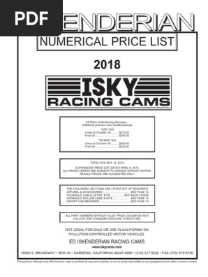 ISKY-2018 Jobber Price List | PDF | Vehicles | Car Manufacturers