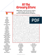 Grocery Store Word Search 2