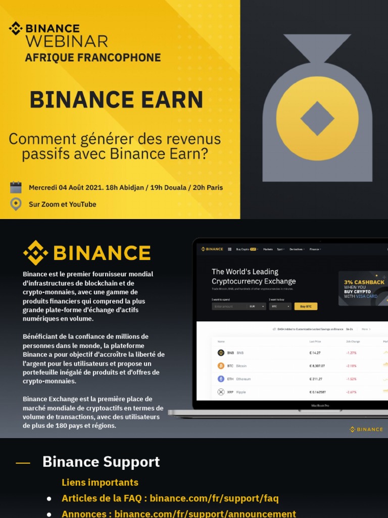 Gagnez avec Binance Earn | PDF | Crytomonnaies | Applications de  cryptographie