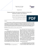 Fatigue Performance and Relaxation Behavior of Deep Rolled Martensitic Stainless Steel AISI 420