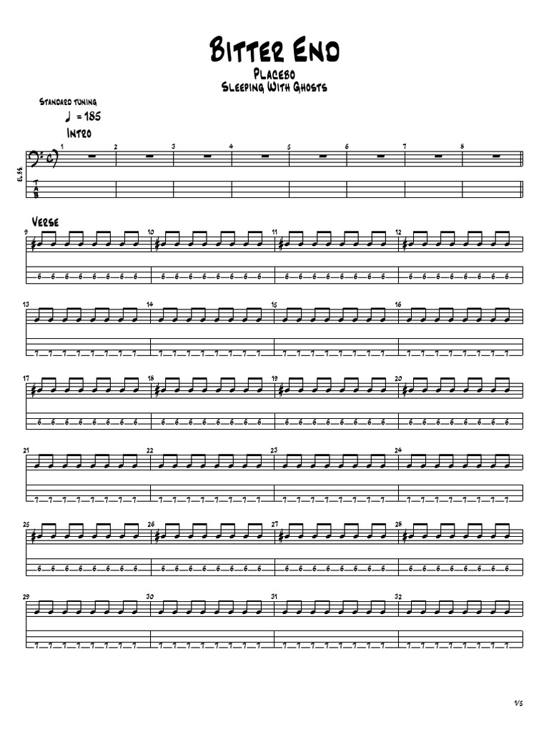 Placebo Bitter End PDF