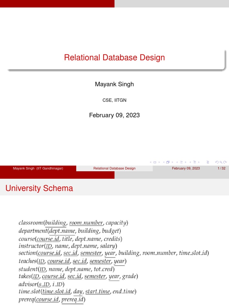 Lecture 8-9 - Relational Database Design | PDF