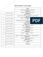 CHIN 104 Lecture Schedule - Fall 2022