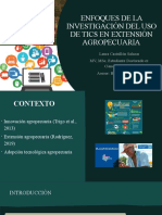 Presentación Enfoques de La Investigación Del Uso de TICs en Extensión Agropecuaria