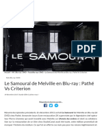 Le Samouraï de Melville en Blu-Ray: Pathé Vs Criterion
