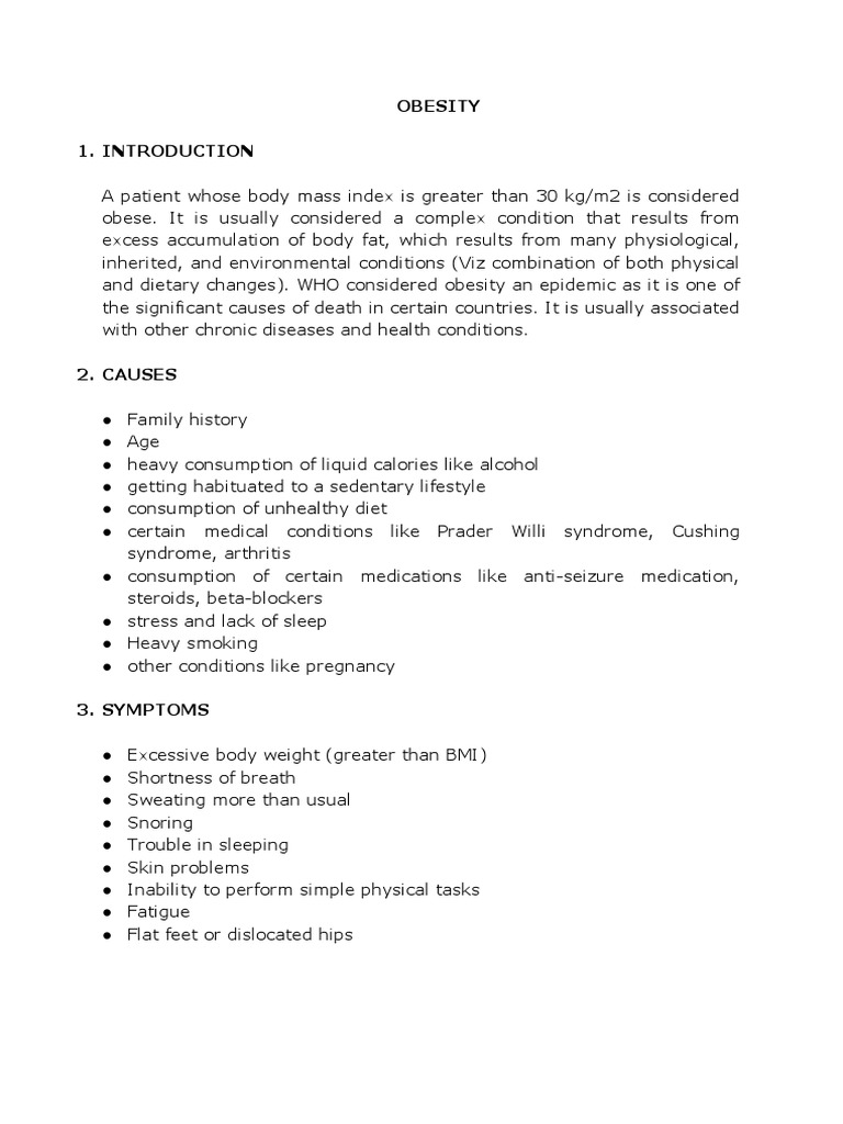 OBESITY | PDF | Obesity | Dieting