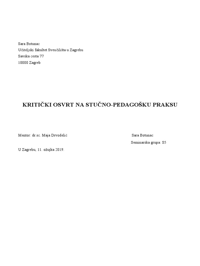Osvrt na praksu | PDF