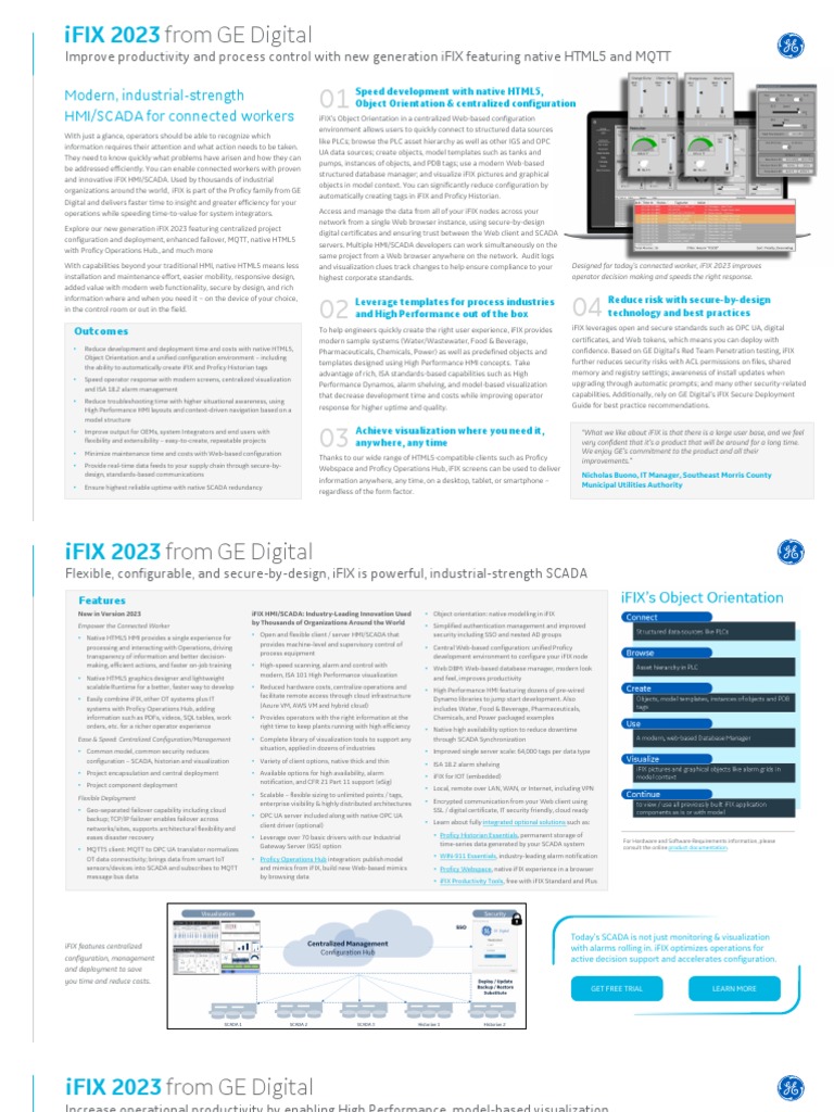 iFIX 2023: Advanced HMI/SCADA Solutions | PDF | Scada | Cloud Computing