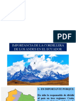 Importancia de La Cordillera de Los Andes
