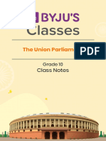 The Union Parliament - Notes