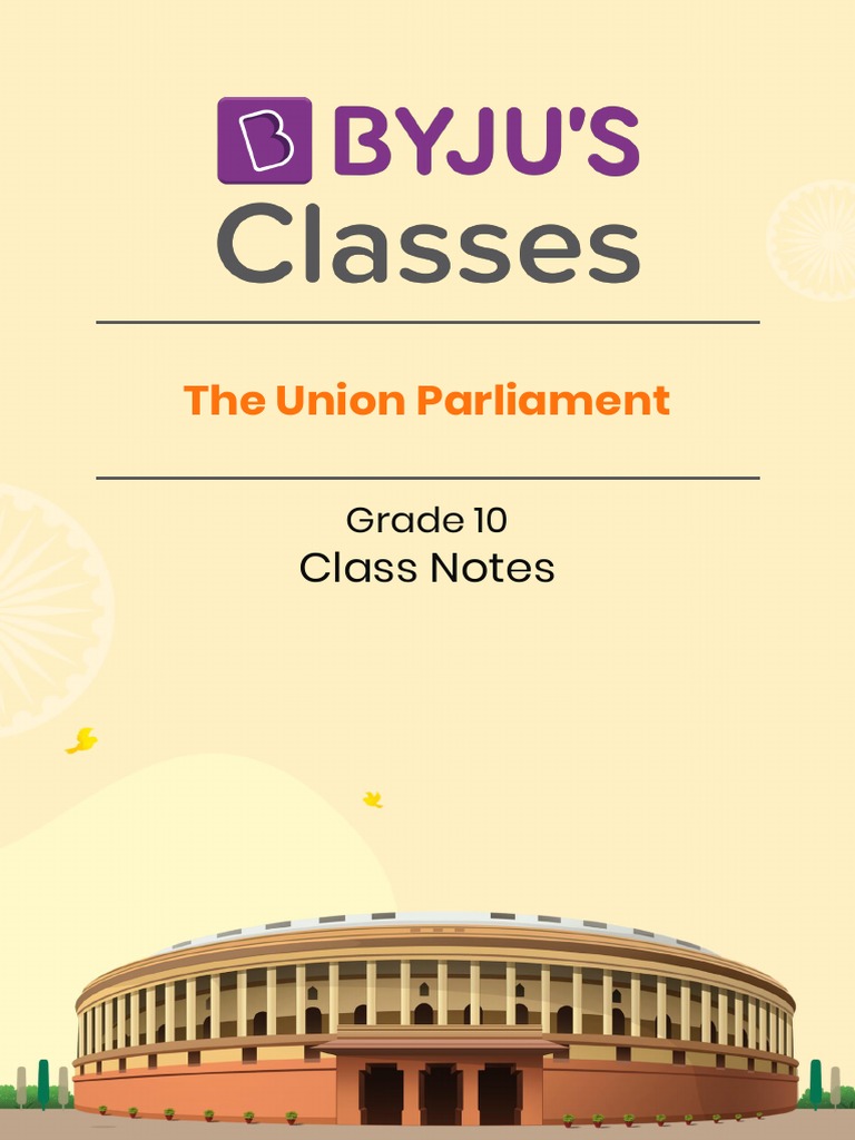 ICSE Class 10 Union Parliament Notes | PDF | Supermajority | United ...