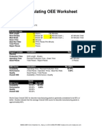 Calculating OEE Worksheet: Production Data