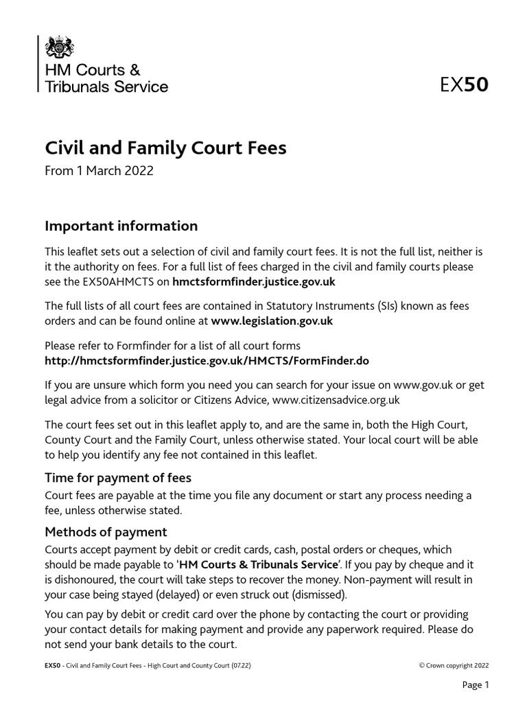 EX50 Web 0722 | PDF | Costs In English Law | Bankruptcy