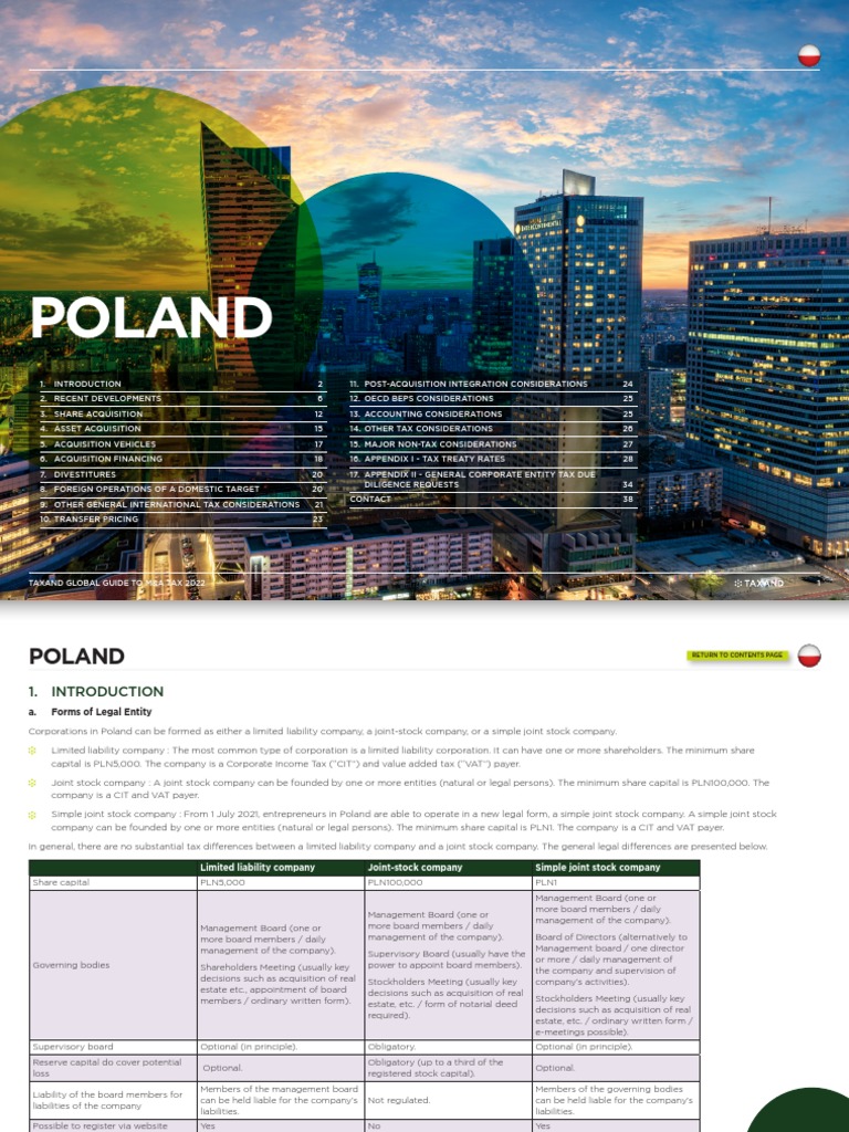 Poland Presentation PDF Taxes Tax Deduction