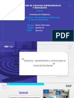 Gerencia, Planeamiento y Control para La Toma de Decisiones