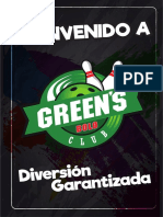 Menú Green's Bolo Club 2023
