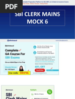 Sbi Clerk Mains Mock 6