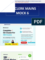 Sbi Clerk Mains Mock 6