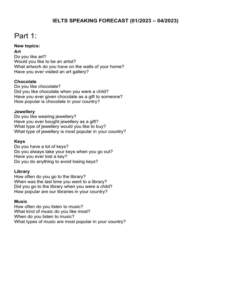 Ielts speaking forecast th ng 1 4 download free pdf language