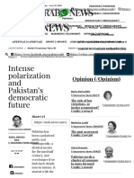 Intense Polarization and Pakistan's Democratic Future - Arab News PK