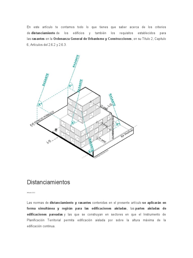 Normas de Rasantes y Distanciamientos | PDF | Tecnología