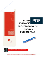 Plan de Formación Del Profesorado en Lenguas Extranjeras