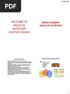 MENU  PLANNING